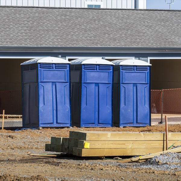 Heavy-duty construction site porta potty in Yorba Linda, California